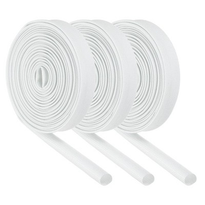 3Pcs Wire Insulation Braid Fire Sleeve,16.4Ft-10mm ID White, High Temp Silicone