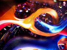 Modern Painting Abstract Atraction Christmas gift Canvas framed Large home wall