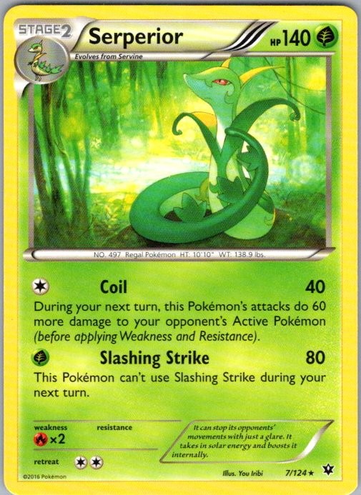 Serperior 7/124 Rare XY - Fates Collide LP