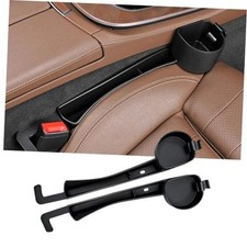 2026 Upgraded Car Seat Gap Filler with Holder and Hook, Car Seat Standard Black