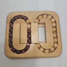 Wood Ball Ring Puzzle No.43 Wooden Brain Teaser Used w/ Instructions PP6
