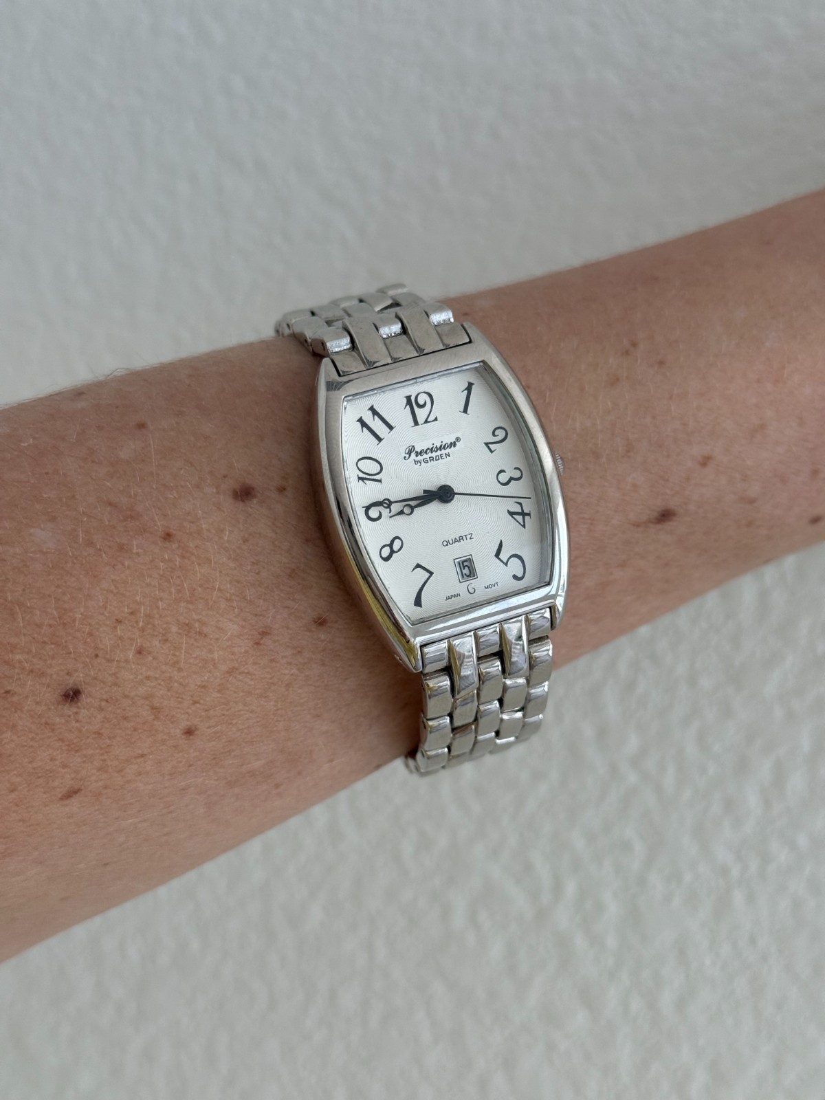 Precision by Gruen Silver Tone Rectangular Dial D… - image 14