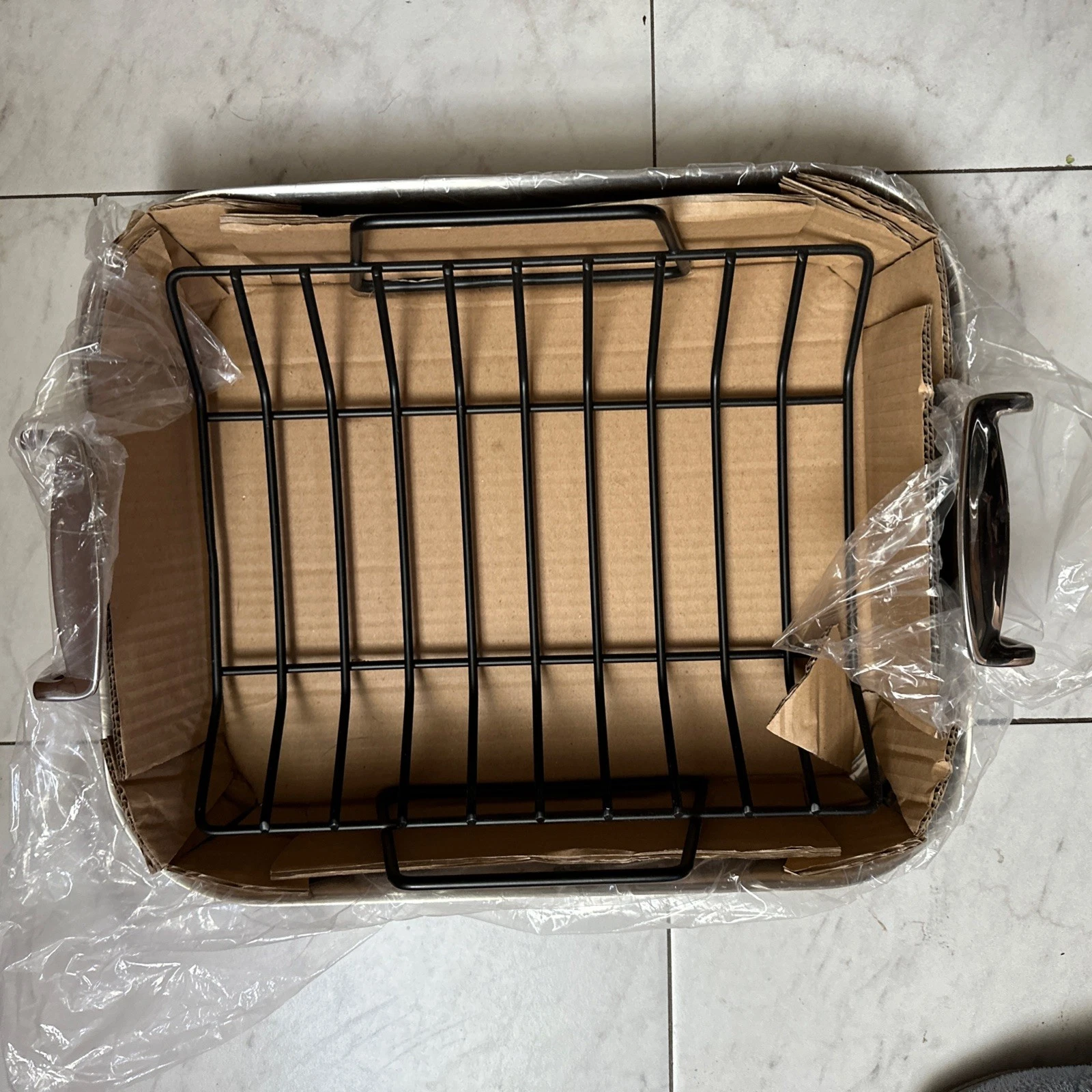 Viking Stainless Steel Roasting Pan/Nonstick Rack 16”x13”Brisket, Turkey BNWOB