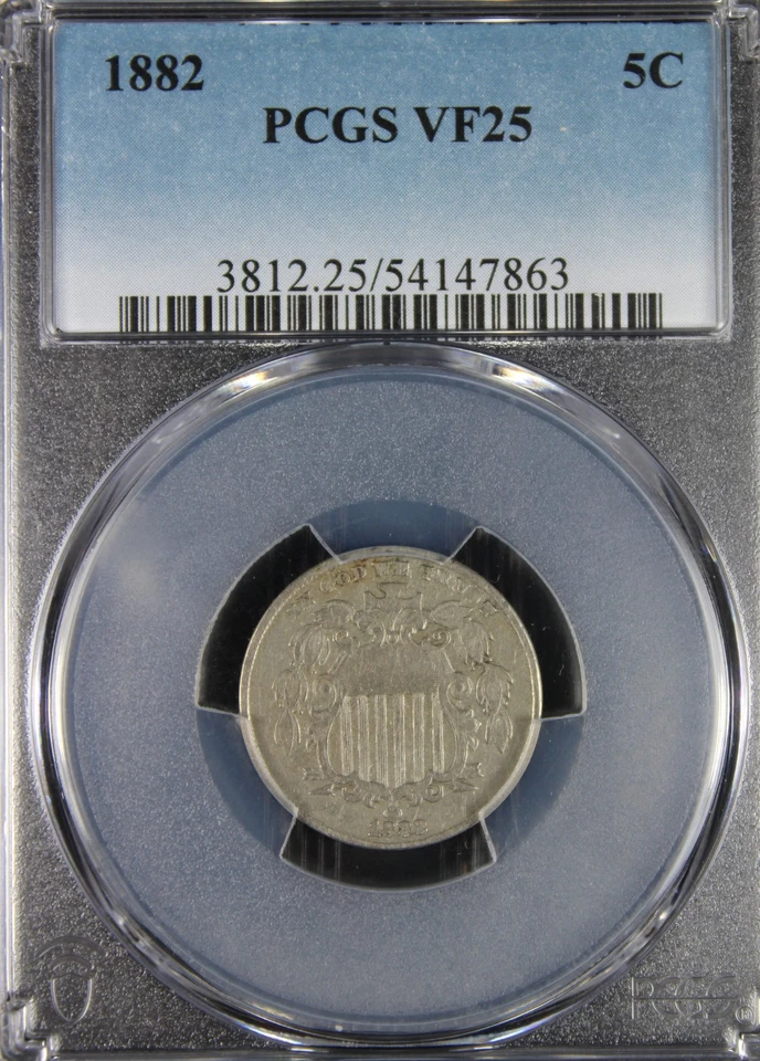 1882 VF25 Shield Nickle, PCGS 54147863 - Image 3 of 4