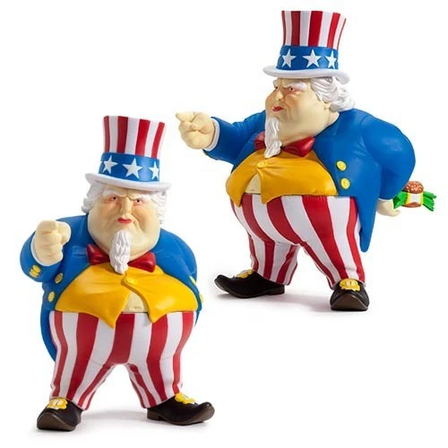 Figura Vinilo KidRobot UNCLE SCAM 8 Pulgadas Rojo, Blanco Azul Edición por Ron English Foto 2 de 4