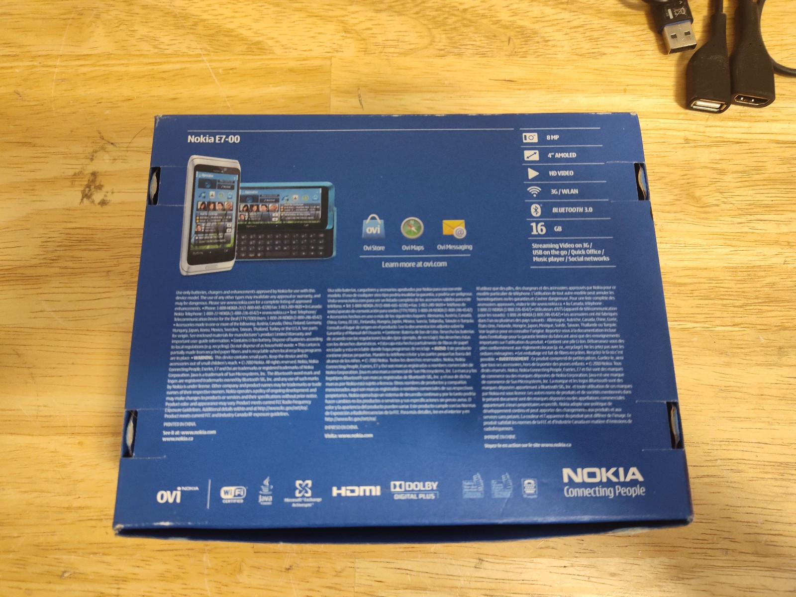 Nokia E7-00 Silver 16GB Unlocked Smartphone RM-626 Rare Symbian Belle