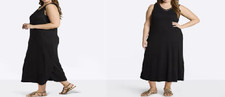 498491 Sheego Damen Kleid Maxikleid Jerseykle...
