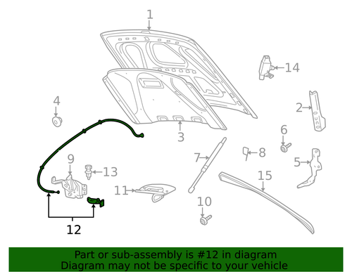 Genuine Ford Release Cable 6W1Z16916A - Picture 2 of 3