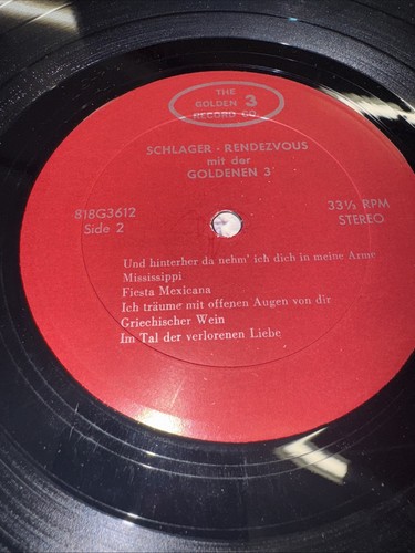 GOLDENEN 3 Schlager Rendezvous LP Private Northbrook IL - Picture 3 of 4
