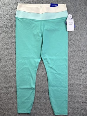 JoyLab Womens XL Turquoise Green High Rise Colorblocked 7/8 Leggings