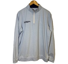 Men s RHOBACK The Dogtooth Houndstooth 1/4 Zip Pullover Size Large Blue Golf