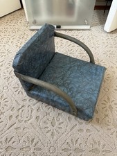 Vintage 1950 s Mid-Century Handmade Child s Vinyl Upholstered Booster Seat