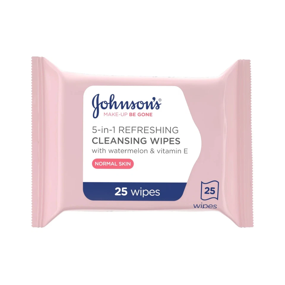 Johnson's Refreshing Wipes Face Care Makeup Be Gone - 25 wipes x 3 - Image 2 of 4