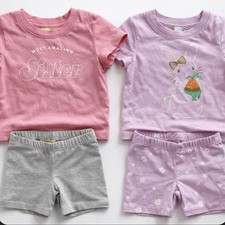 Cat  Jack Baby Girl outfit 18M 4pc Set NWT Shirt Shorts summer Bundle