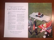 Magazine Ad - 1960 - Ford Thunderbird Two-pages - Sliding Sun Roof - 2