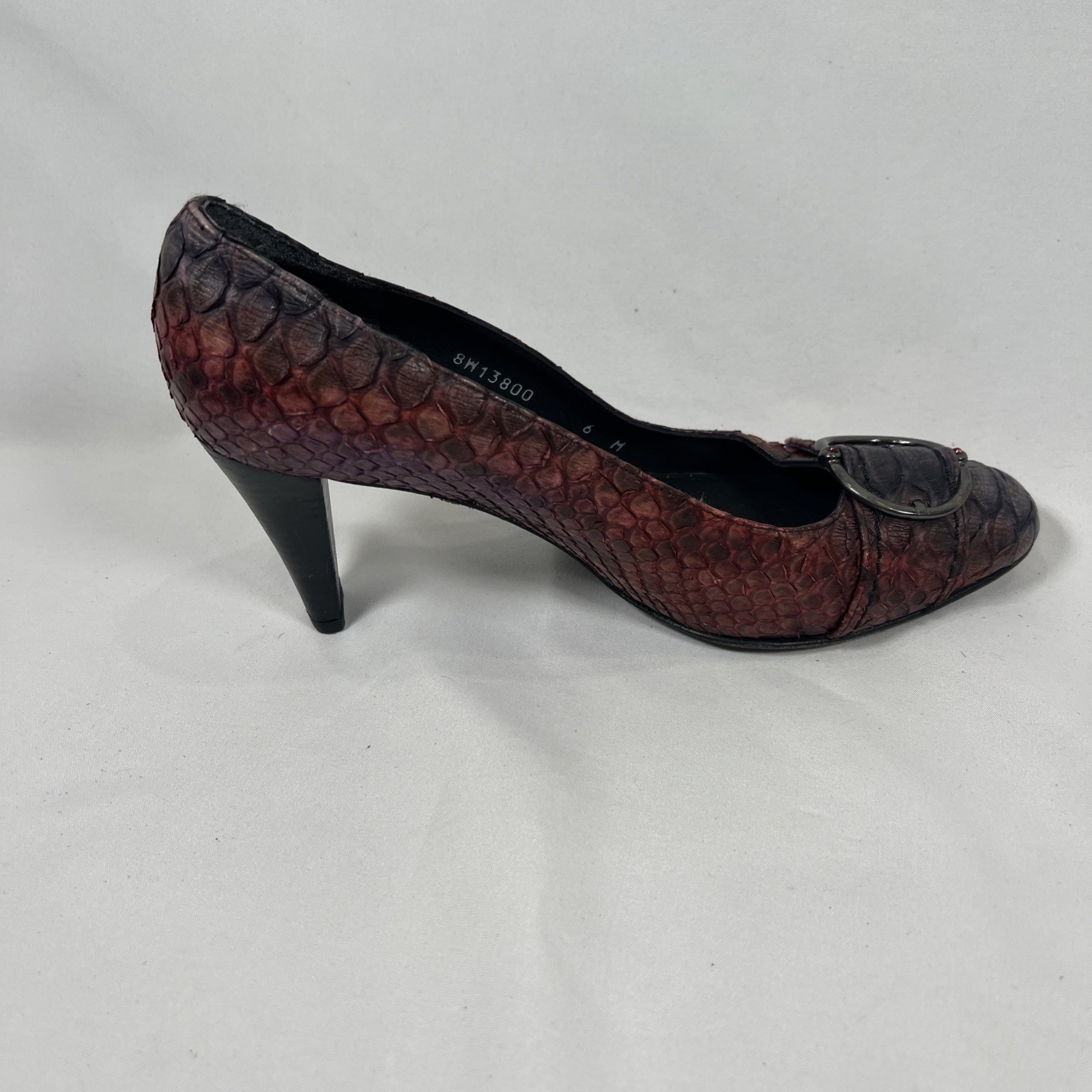 Stuart Weitzman Purple Pink Python Embossed Snake… - image 15