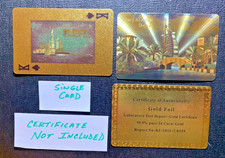 Swap Playing Card  DUBAI   Gold Foil 99.9% Pure 24 Carat Gold  KING OF SPADES