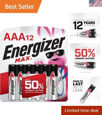 MAX AAA Batteries 12 Pack, Triple A Alkaline Batteries