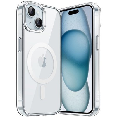 JETech Magnetische Hülle für iPhone 15 6,1 Zoll Kompatibel mit 6,1 Zoll, Klar