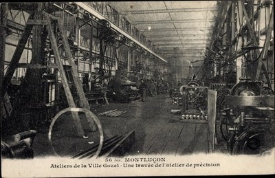 Ak Montluçon Allier, Ateliers de la Ville Gozet, Atelier de precision - 3322513