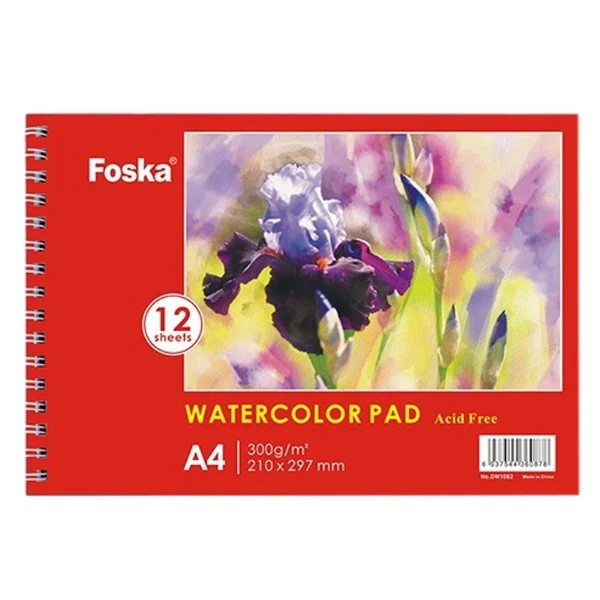 Foska A3 Side Spiral Open Watercolor Pad - A4 / 21Cm - Image 2