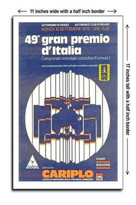 1978 Monza Italian Grand Prix - 11x17 Poster