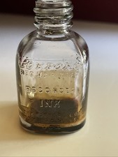 Vintage Glass Foxboro Recorder Ink Bottle The Foxboro Co. Foxboro Mass. USA