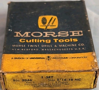 MORSE CUTTING TOOLS 2046 SIZE 5/16 - 18, 4 Flutes, GH3, LOT OF 3 PIECES 