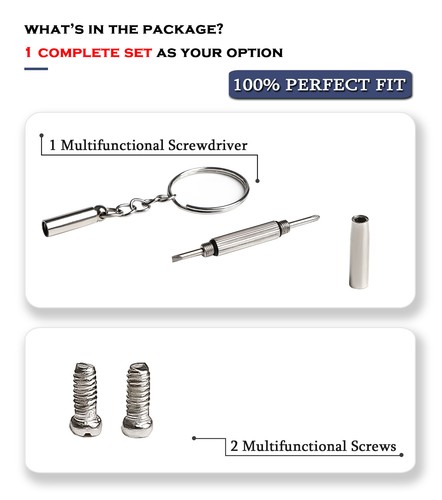 Replacement Screwdriver & Screws for Oakley Inmate Metal Frame, Repair Kit - Foto 3 di 7