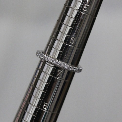 Anello Gucci Diamante US6,5 K18WG Eternità 2,5mm Appena Lucido 750 3,1g 6194A - Foto 6 di 6