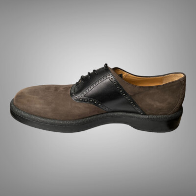 Hermes New Max Chocolate Nubuck And Veal Leather Derby Shoes EU Size 44 Box Bag Hermes New Max Chocolate Nubuck And Veal Leather Derby Shoes  main image 3