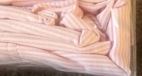 NOS Ralph Lauren PINK Oxford stripe Twin XL Sheet Set RARE ! - Picture 3 of 7