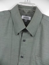 YVES SAINT LAURENT YSL MENS 16.5 LARGE LUXURY DRESS SPORT SHIRT GREEN 60 COTTON