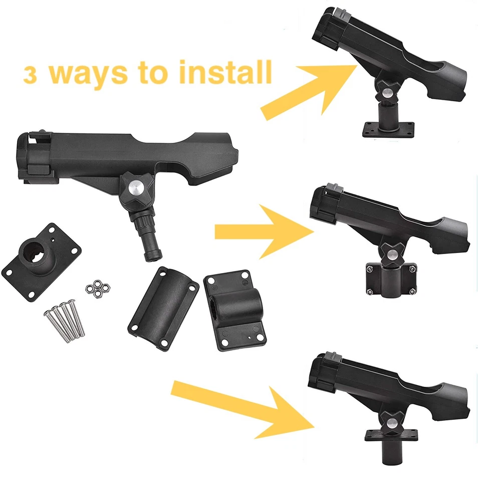 Adjustable Fishing Rod Holder for Boat, Kayak, pontoon boat with 3 Mount - Image 3 of 4