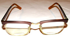 VINTAGE BRONZE COLOR ALUMINUM FRAME EYEGLASSES GF 22mm BRIDGE 50mm LENS USA