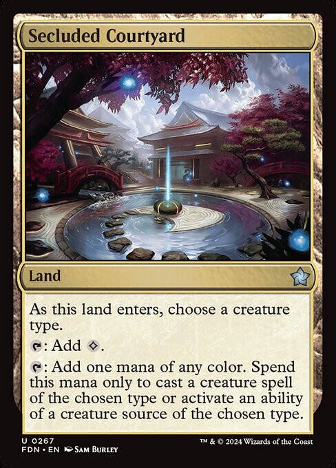 NM Secluded Courtyard, MTG, Foundations, Magic the Gathering, 267