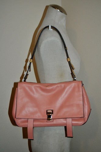 Auth $1,575 Proenza Schouler PS Courier Medium Leather Shoulder Bag Coral Honey