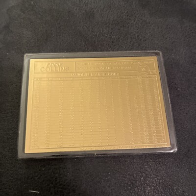 DANBURY MINT HISTORY OF BASEBALL CARD COLLECTING 22KT GOLD EDDIE