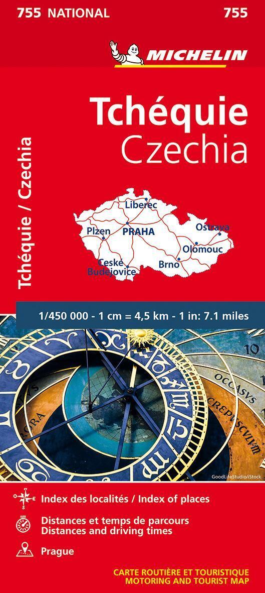 Thumbnail - Czechia - Michelin National Map 755 Map Michelin (land-)karte