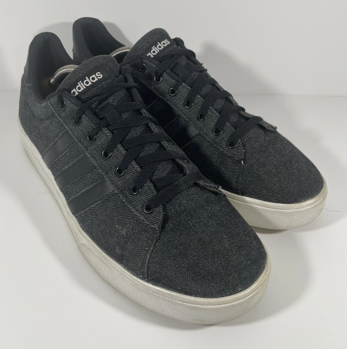 Adidas Mens Daily 2.0 Denim Black Sneakers DB0284 Size 12