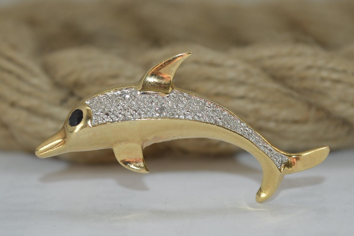 Vintage Swarovski Swarovski Dolphin Brooch EXCLUSIVE FISH DOLPHIN