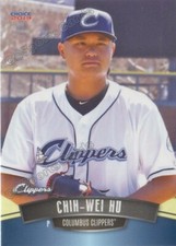 2019 Columbus Clippers Chih Wei Hu RC Rookie Cleveland Indians Taiwan
