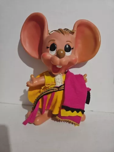 Vintage Roy Des Mouse Bank 1970 Felt Yellow Outfit Roy Des of FLA