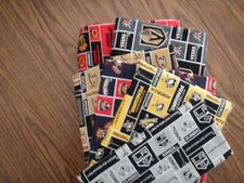NHL Cotton Fabric By The 1/4 YARD 9" x 45" PICK TEAM