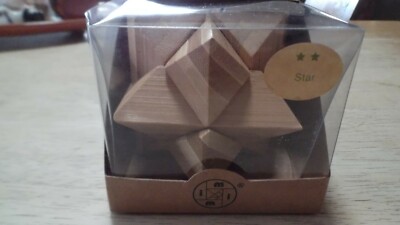 Eco Game (Environment Friendly) Bamboo STAR Puzzle 3D Ages 8+ NEW 