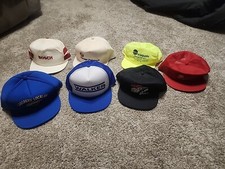 7 Vintage Hat Lot Snapback Trucker Walker Bosch Chicago Pneumatic