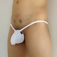 Men Lingerie Low Rise Jockstrap Micro Thong Stretch Bikini Brief Boxer Underwear