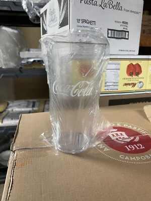 NEW Coke Coca Cola Lot of 6 Clear Plastic Restaurant Tumblers 20 ounce Carlisle
