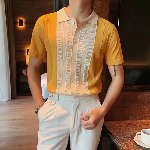 Camisa de vestir de boda de playa de guayabera cubana informal con botones de manga corta para hombre - Imagen 19 de 31