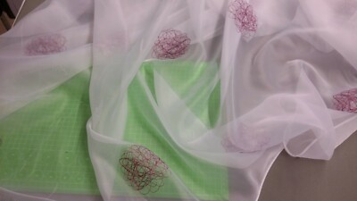 Gardinenstoff G006 Stores Gardinen Stoff Polyester Meterware Schiebe Nähen 285cm